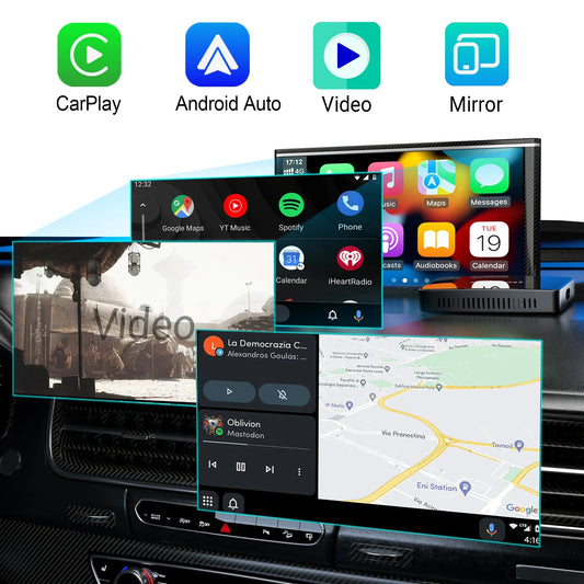 Wireless CarPlay Video Adapter-Watch YouTube & Netflix in Your Car